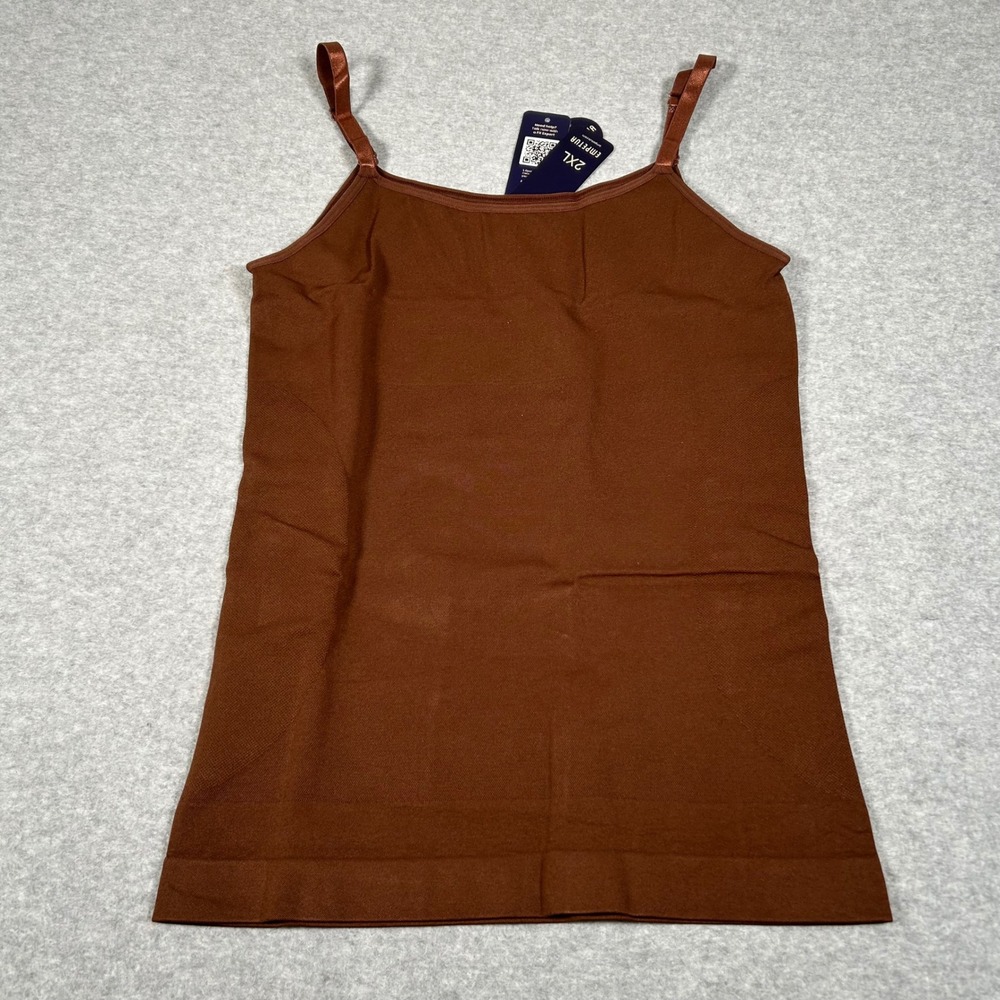 Empetua Shaping Cami Womens 2XL Brown Tank‎ Top Camisole Casual Adjustable NWT